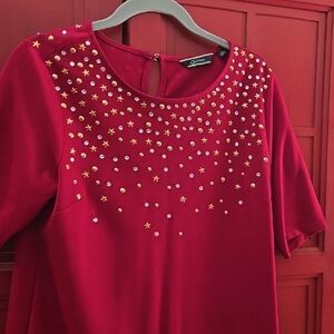 C. Wonder Red Embellished Dress